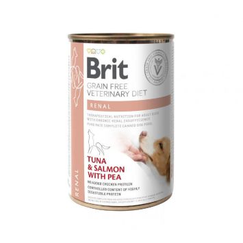 Brit (Брит) VetDiets Dog Renal - Беззерновой влажный корм с тунцем и лососем для собак с хронической почечной недостаточностью