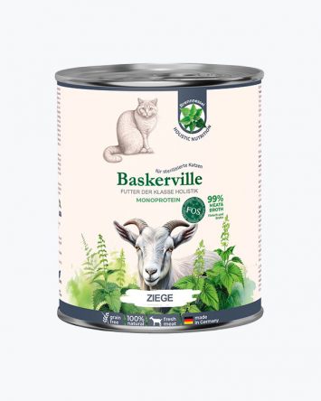 Baskerville (Баскервиль) Holistic Sterilised - Консервированный корм для котов (коза/крапива)