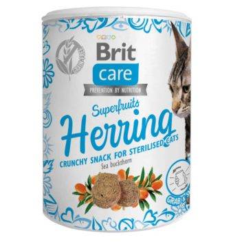Brit Care (Брит Кеа) Cat Snack Superfruits Herring - беззерновое лакомства для кошек, сельдь