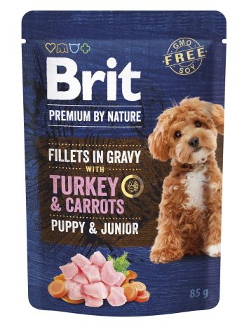 Brit Premium (Брит Премиум) Fillets in Gravy Turkey & Carrots Puppy - Влажный корм для щенков малых пород филе в соусе индейка и морковь