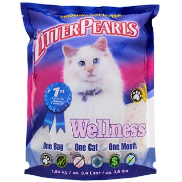 Litter Pearls Веллнес (Wellness) кварцевый наполнитель для туалетов котов