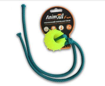 AnimAll (ЕнімАлл) Fun Dog - Игрушка для собак шар с канатом, 4 см
