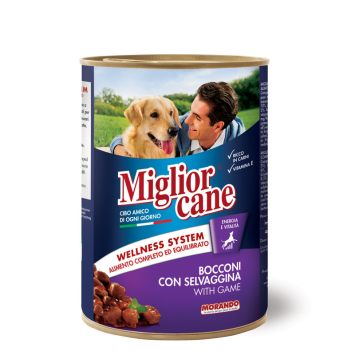 Migliorcane (Миглиор Канэ) - Влажный корм для собак с кусочками дичи