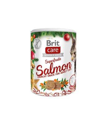Brit Care (Брит Кеа) Cat Crunchy Snack Salmon – Рождественское хрустящее лакомство с лососем и облепихой для кошек.