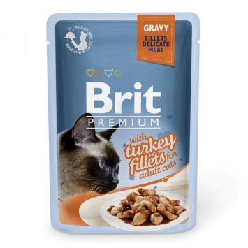 Brit Premium (Брит Премиум) Cat Pouch - Влажный корм для котов филе индейки в соусе