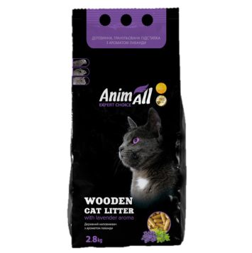 AnimAll (ЭнимАлл) - Наполнитель древесный для кошачьих лотков, аромат лаванды