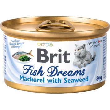 Brit Fish ( Брит Фреш) Dreams консервы для кошек скумбрия и водоросли
