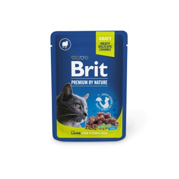 Brit Premium (Брит Премиум) Cat pouch - Влажный корм  для стерилизованных кошек, ягненок