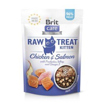 Brit Care (Брит Кеа) Raw Treat Kitten Freeze-dried Chicken & Salmon- Лакомства для котят, с курицей и лососем