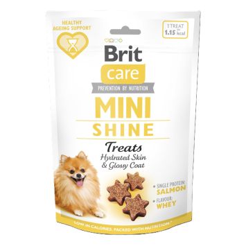 Brit Care (Брит Кеа) Mini Treats Shine - Лакомство для собак малых пород, для блеска шерсти, с лососем