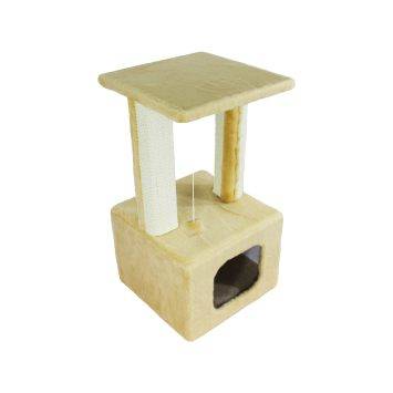 Lucky Pet (Лаки Пет) Грот Люкс - Когтеточка-домик с платформой, мех