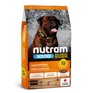 Nutram(Нутрам) S8 Sound Balanced Wellness Large Breed Adult Dog Food - Сухой корм для взрослых собак крупных пород (с курицей и овсянкой)