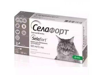 KRKA Селафорт - Краплі від бліх, кліщів та гельмінтів для дорослих тварин 7.6-10 кг