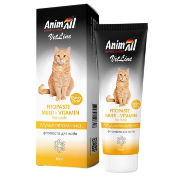 AnimAll VetLine (ЭнимАлл ВетЛайн) Fitopaste Multi-vitamin - Мультивитаминная фитопаста для котов