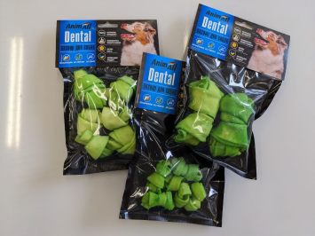 AnimAll (ЕнімАлл) Dental - Ласощі для собак кістка мюнхенська вузлова зі спіруліною, 8-9 см, 20 шт