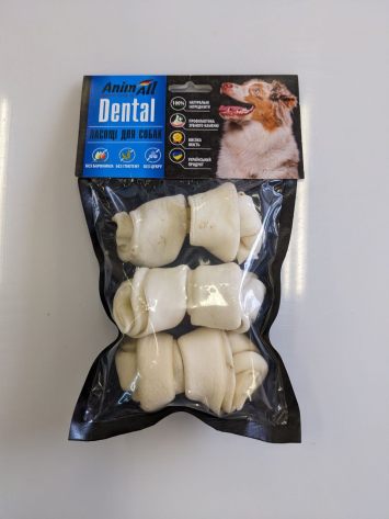 AnimAll (ЭнимАлл) Dental - Лакомство для собак кость мюнхенская узловая, 8-9 см, 3 шт