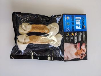 AnimAll (ЭнимАлл) Dental - Лакомство для собак кость баварська узловая с мясом курицы,14-16 см, 2 шт