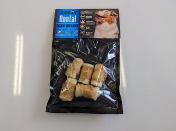AnimAll (ЕнімАлл) Dental - Ласощі для собак трубочка рулетик з м'ясом курки, 4-5 см, 5 шт