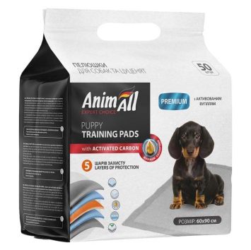 AnimAll (ЭнимАлл) Puppy Training Pads - Пеленки тренировочные с активированным углем для щенков и собак, 60х90 см