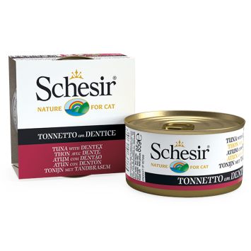 Schesir (Шезир) Tuna with Dentex влажный корм для кошек с тунцом и зубаном, банка