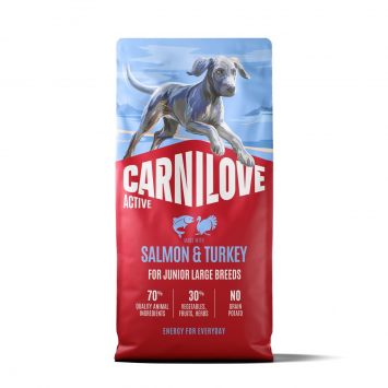 Carnilove (Карнилав) Junior Large Breeds Salmon & Turkey - Сухой беззерновой корм для молодых собак крупных пород (лосось и индейка)