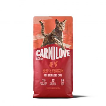 Carnilove (Карнілав) Adult Sterilised Beef & Venison - Сухий беззерновий корм для дорослих стерилізованих котів, з яловичиною та олениною