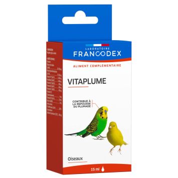 Francodex (Франкодекс) Vitaplume добавка для отрастания оперения у линяющих птиц, 15 мл