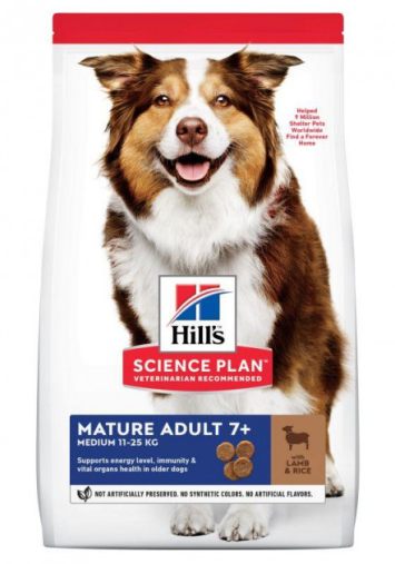 Hills (Хилс) SP Mature Adult 7+ Active Longevity - корм для собак средних пород с ягненком и рисом старше 7 лет