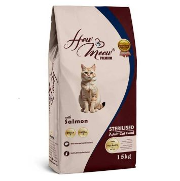 How Meow (Хау Мяу) Adult Sterilised Salmon - Сухой корм для взрослых стерилизованных кошек (лосось)