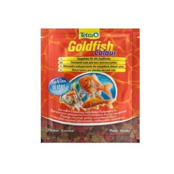 Tetra Gold fish COLOUR Корм для улучшения окраски аквариумных рыб,хлопья 