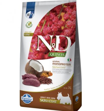 Farmina (Фармина) N&D Quinoa Skin&Coat Adult Mini Dog - Беззерновой сухой корм для собак мелкой пород с олениной и кокосом