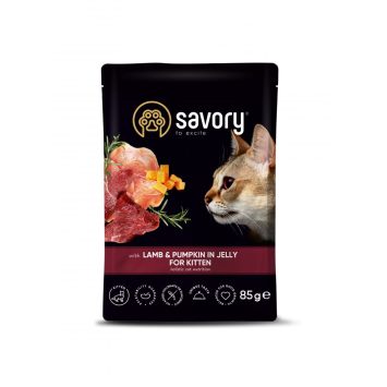 Savory (Сейвори) Kitten Lamb & Pumpkin - Влажный корм для котят с ягненком и тыквой ( соус)
