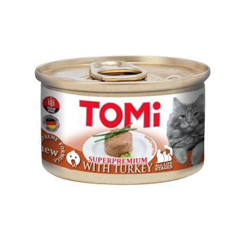 Tomi (Томи) Turkey - Влажный корм для кошек (индейка), мусс