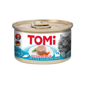 Tomi (Томи) Salmon - Влажный корм для кошек (лосось), мусс