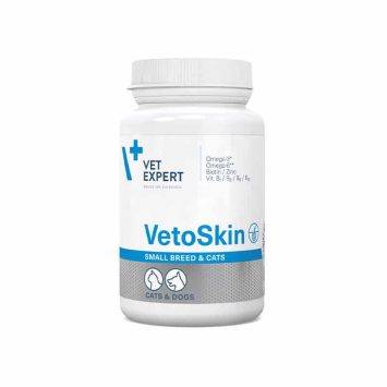 VetExpert (ВетЭксперт) VetoSkin Small breed&cat - Пищевая добавка для поддержания здоровья кожи и качества шерсти у кошек и собак малых пород