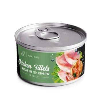 Savory (Сейвори) Chicken Fillets rich in Shrimp in Jelly for Adult Cats - Влажный корм для взрослых кошек филе курицы с креветками в желе