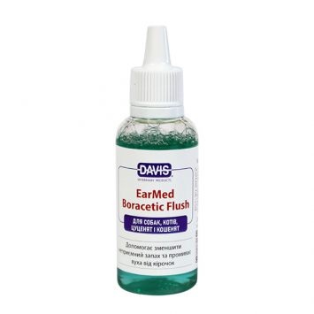 Davis (Дэвис Иермед Борацетик) EarMed Boracetic Flush - Средство для промывания ушей у собак и котов