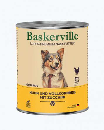 Baskerville (Баскервіль) - Консервований корм для собак (півень/рис/цукіні)