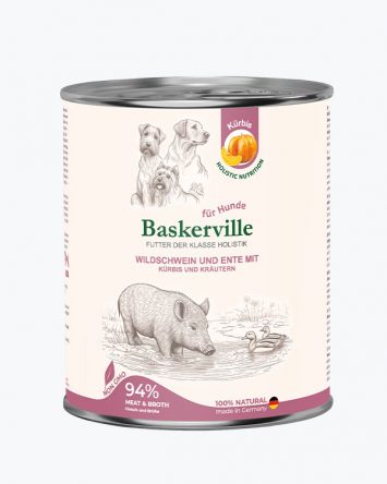 Baskerville (Баскервіль) Holistic - Консервований корм для собак (качка/кабан)
