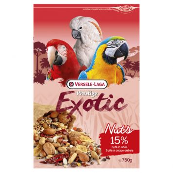 Versele-Laga (Верселе-Лага) Prestige Premium Parrots Exotic Nuts Mix - Зерновая смесь с цельными орехами корм для крупных попугаев