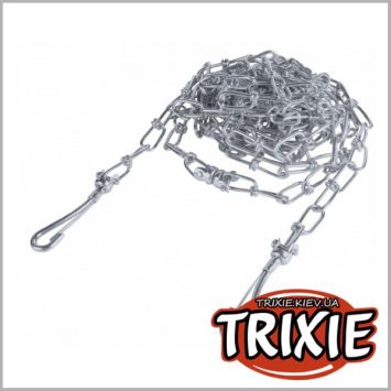 Trixie (Трикси) - Цепь для привязи с карабином,оцинкованная сталь,5 м/3 мм на 50 кг.
