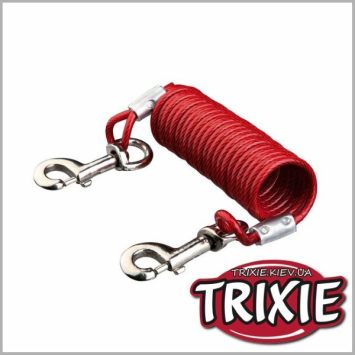 Trixie (Трикси) - Трос-спираль с карабином для собак,5 м/50 кг.
