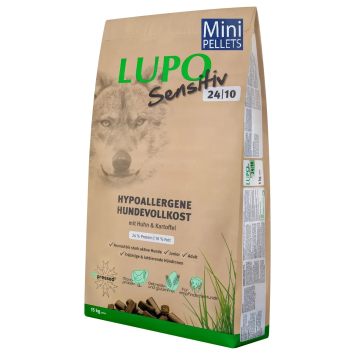Luposan Lupo Sensitiv Mini Pellets 24/10 Гипоаллергенный беззерновой корм для щенков и активных малих собак
