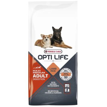 Opti Life (Опти Лай) Adult Digestion Medium & Max - Сухой корм для собак с чувствительным пищеварением средних и крупных пород (ягненок/лосось)