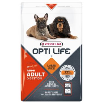 Opti Life (Опти Лай) Adult Digestion Mini - Сухой корм для собак с чувствительным пищеварением мини и малых пород (ягненок/лосось)