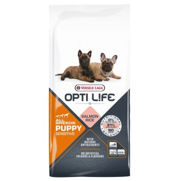 Opti Life (Опти Лай) Puppy Sensitive - Сухой корм для щенков всех пород (лосось)