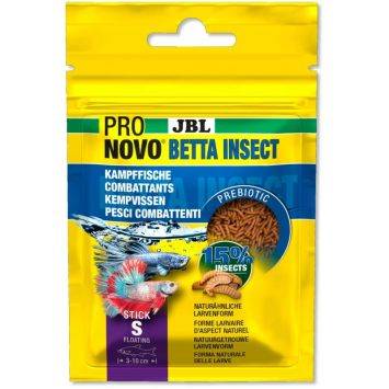 JBL (ДжиБиЭль) ProNovo Betta Insect S -  Аквариумный корм в виде палочек для бойцовых рыбок 3 – 10 см, размер S