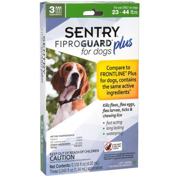 Sentry (Сентри) FiproGuard Plus - Капли от блох, клещей, вшей для собак 10-20 кг
