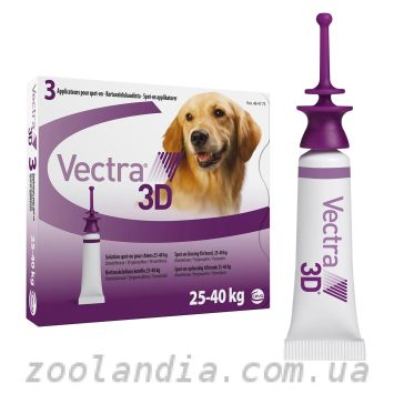 Ceva (Сева) VECTRA 3D (Вектра 3D) Капли от блох и клещей для собак 25 - 40 кг, 4,7 мл 1 пипетка