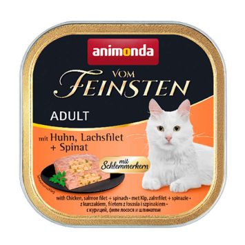 Animonda (Анимонда) Vom Feinsten Adult with Chicken, Salmon filet + Spinach  влажный корм для кошек (курица, лосось и шпинат)